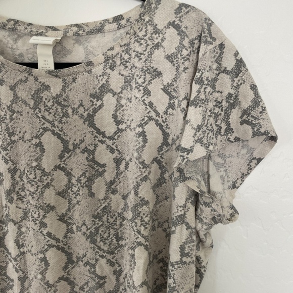 Snake Print Python Tee T Shirt Boho Bohemian Artsy Chic Hipster Modern Top - Picture 3 of 5
